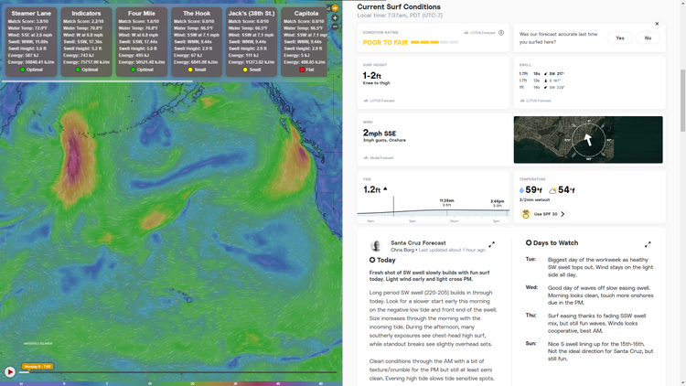 Building the Surf Forecast Dashboard